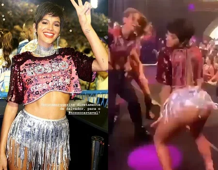 Bruna Marquezine dançando funk no Carnaval