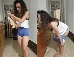 Ficando peladinha na live para seus seguidores