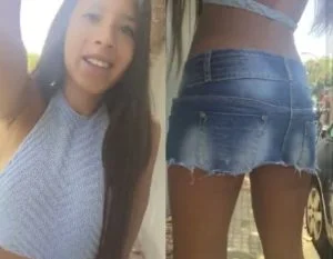 Morena com tesão na rua se masturbar ao ar livre