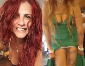 Melissa Devassa tirando a calcinha em festa