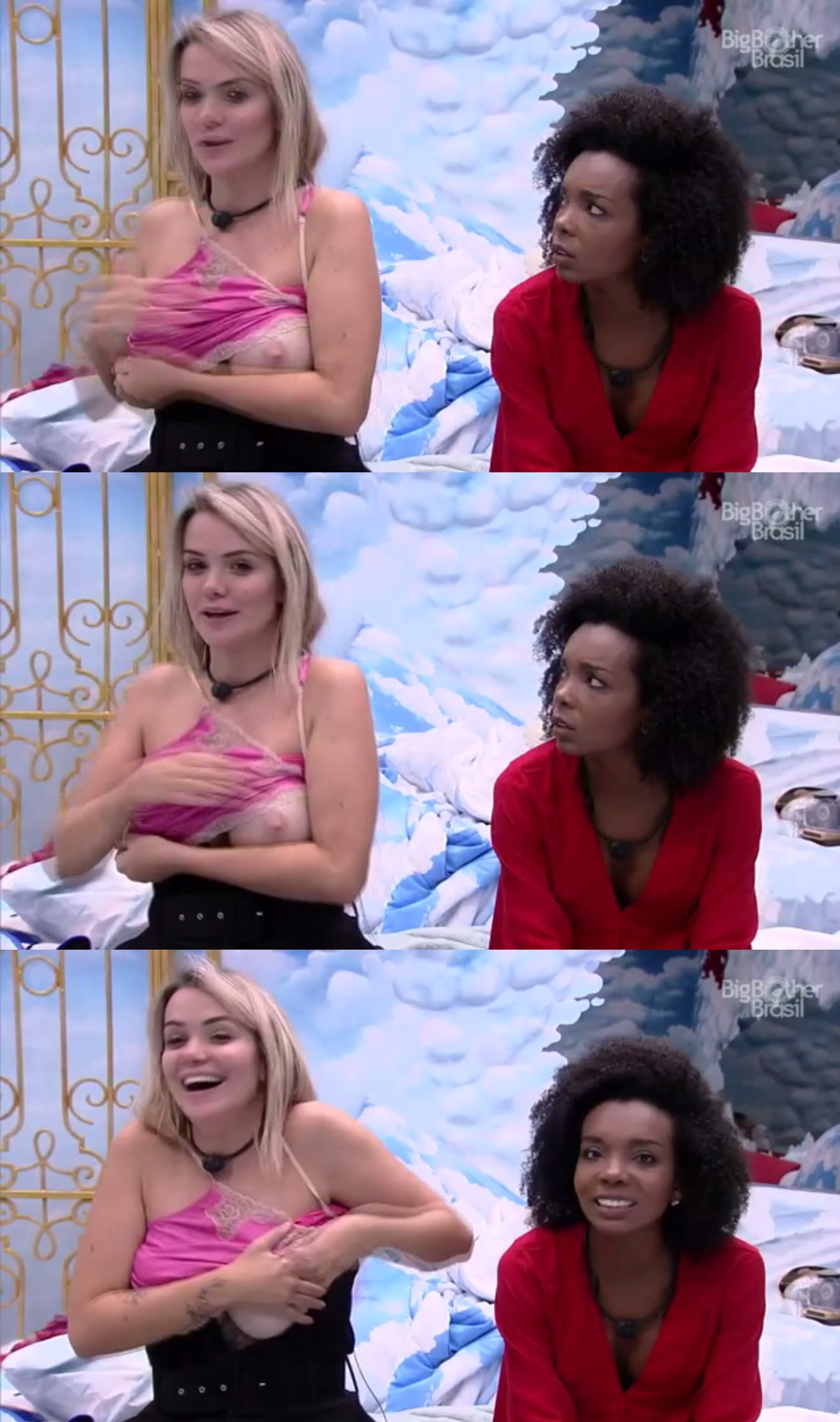 BBB20 Marcela McGowan pagou peitinho