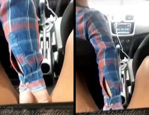 Deixou o Uber passa a mão na bucetinha dela