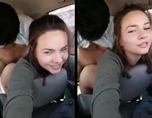 Linda e safada filmando a foda no carro