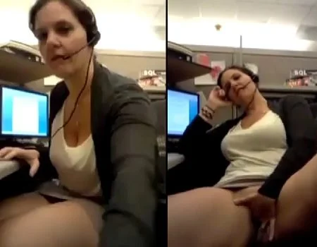 Atendente se masturbando no trabalho