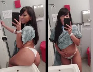 Pode está no Hospital, mas a vontade mostrar a bunda não passa