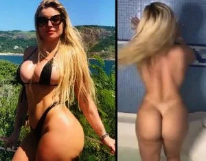 Fernanda Abraão a loira da laje putaria na banheira