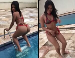 Tatiana Maya 18 anos seminua rebolando na piscina