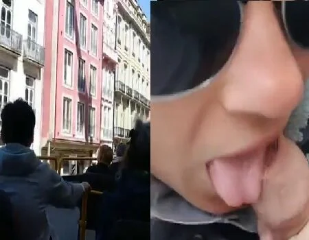 Boquete e gozada no ônibus do passeio