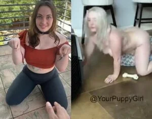 Garota que fingi ser um cachorro