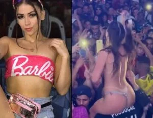 Mc Pipokinha ficou pelada em show e foi apalpada por fãs
